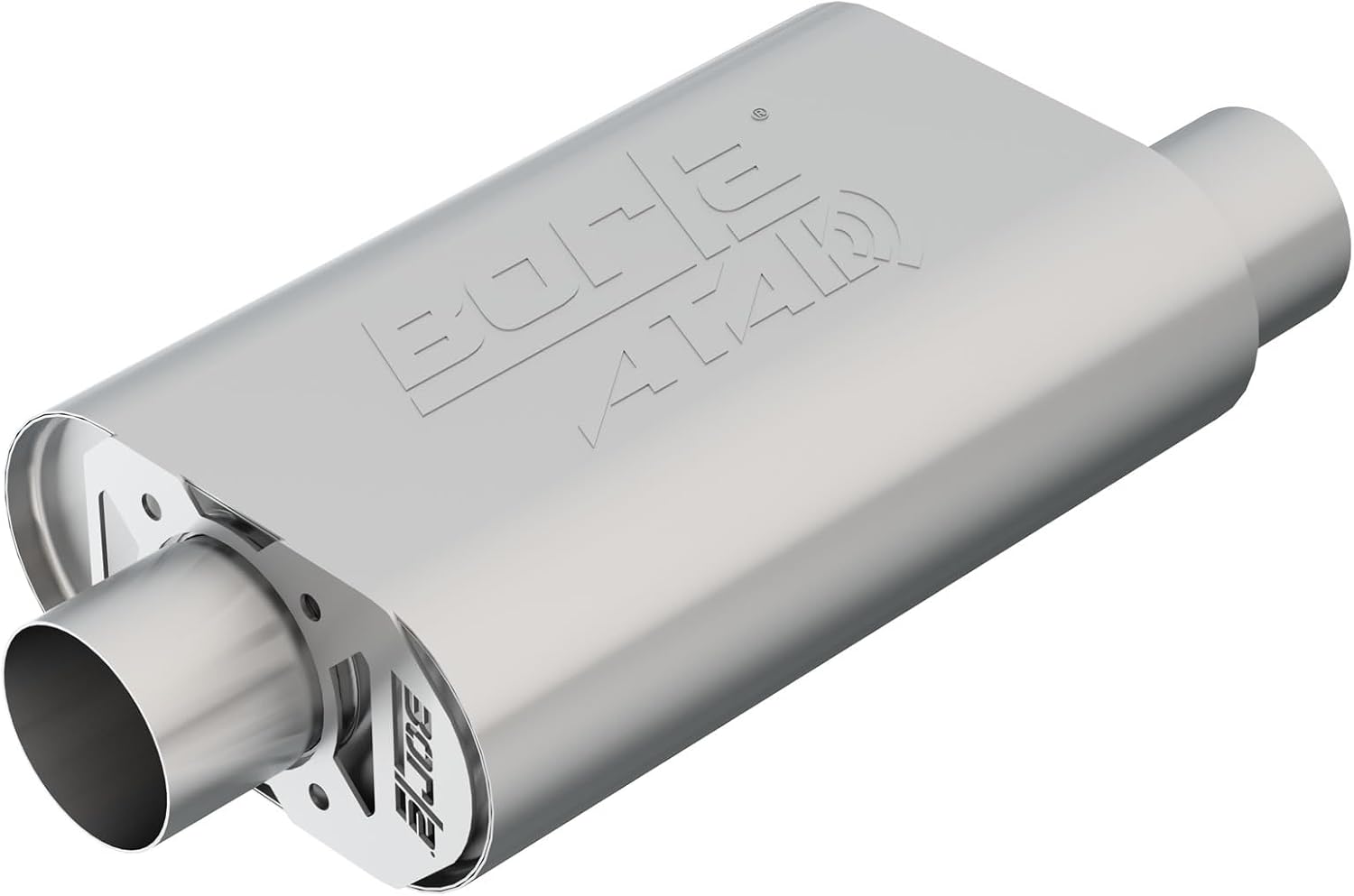 BORLA 400844 CrateMuffler for Chevrolet Small Block High Output 350/383/ 406 CID V8 3" Offset/Offset 14" x 4.35" x 9.10" Body ATAK.