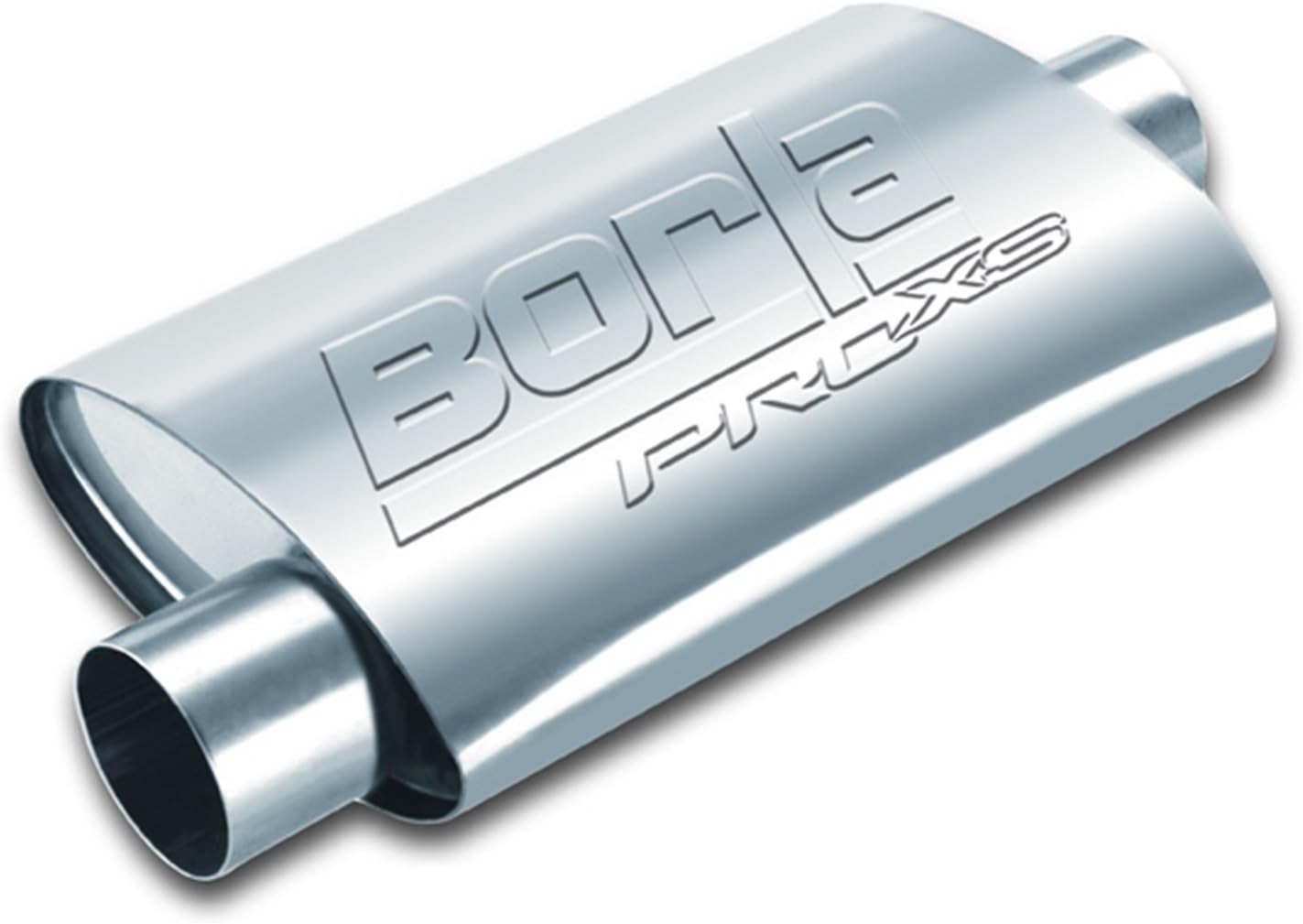 BORLA 40659 ProXS Universal Muffler 2.5" Center Inlet/ 2.5" Center Outlet 425" x 7.88" Oval x 14" Long body 19" Overall Length Universal Part. Reversible Design.