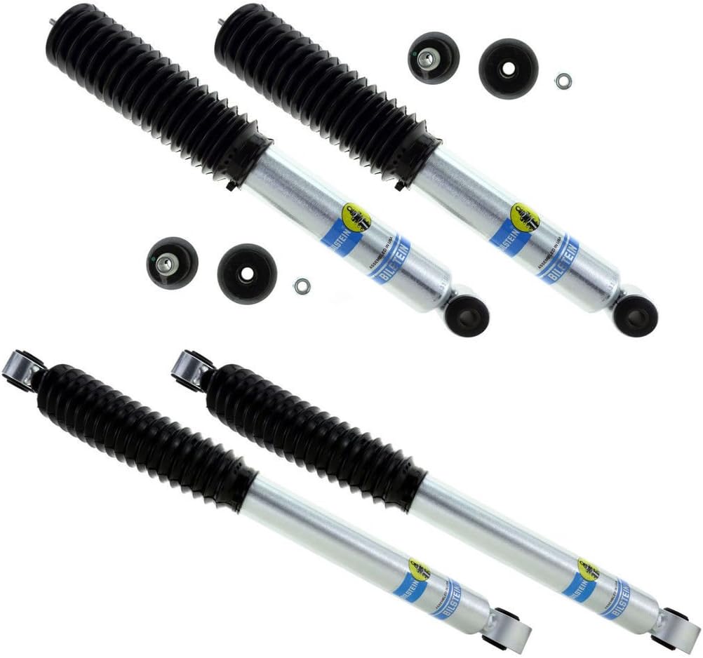 Bilstein 24-186735/24-186742 Set of Front and Rear B8 5100 Series Suspension Shock Absorbers fits Select Silverado/Sierra 1500 HD, 2500, 2500 HD, 3500, and 3500 HD Models | Easy Installation