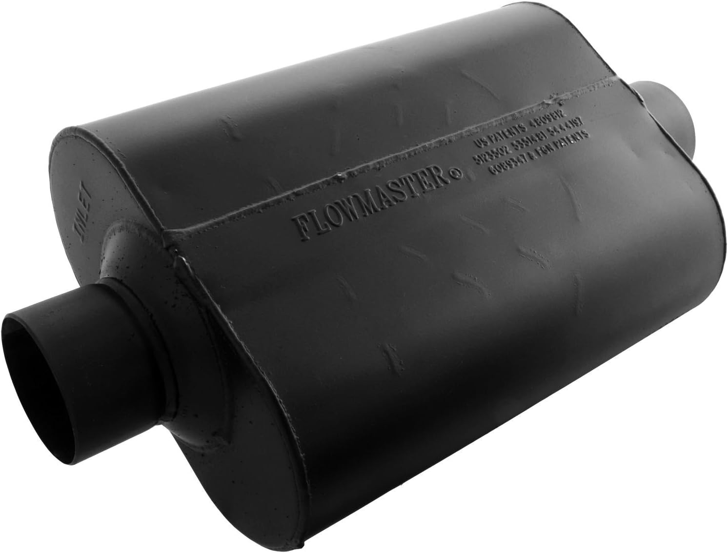 Flowmaster Super 44 Series Chambered Muffler – 3.00” - Center In/Center Out – Aggressive Sound – 16 Gauge Aluminized Steel – For Classic & Late Muscle Cars, Street Rods, Trucks, SUVs (943045) Center In / Center Out