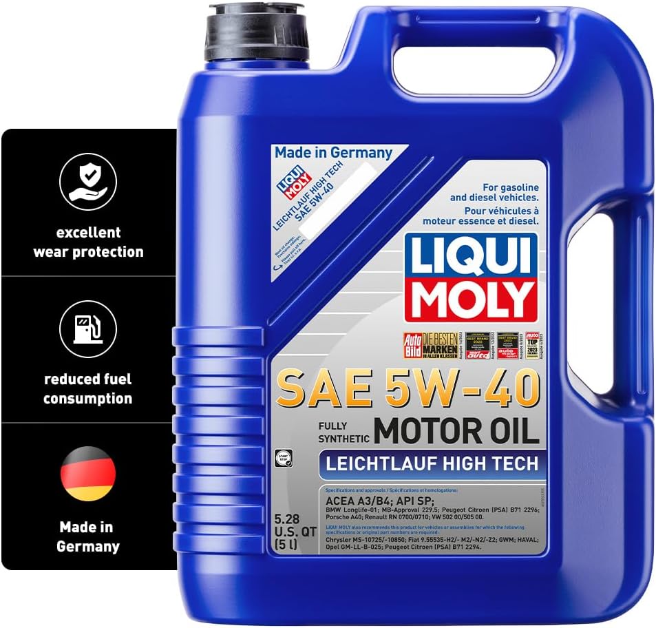 Liqui Moly Leichtlauf High Tech SAE 5W-40 | 5 L | Synthesis Technology Motor Oil | SKU: 2332 5 Liter
