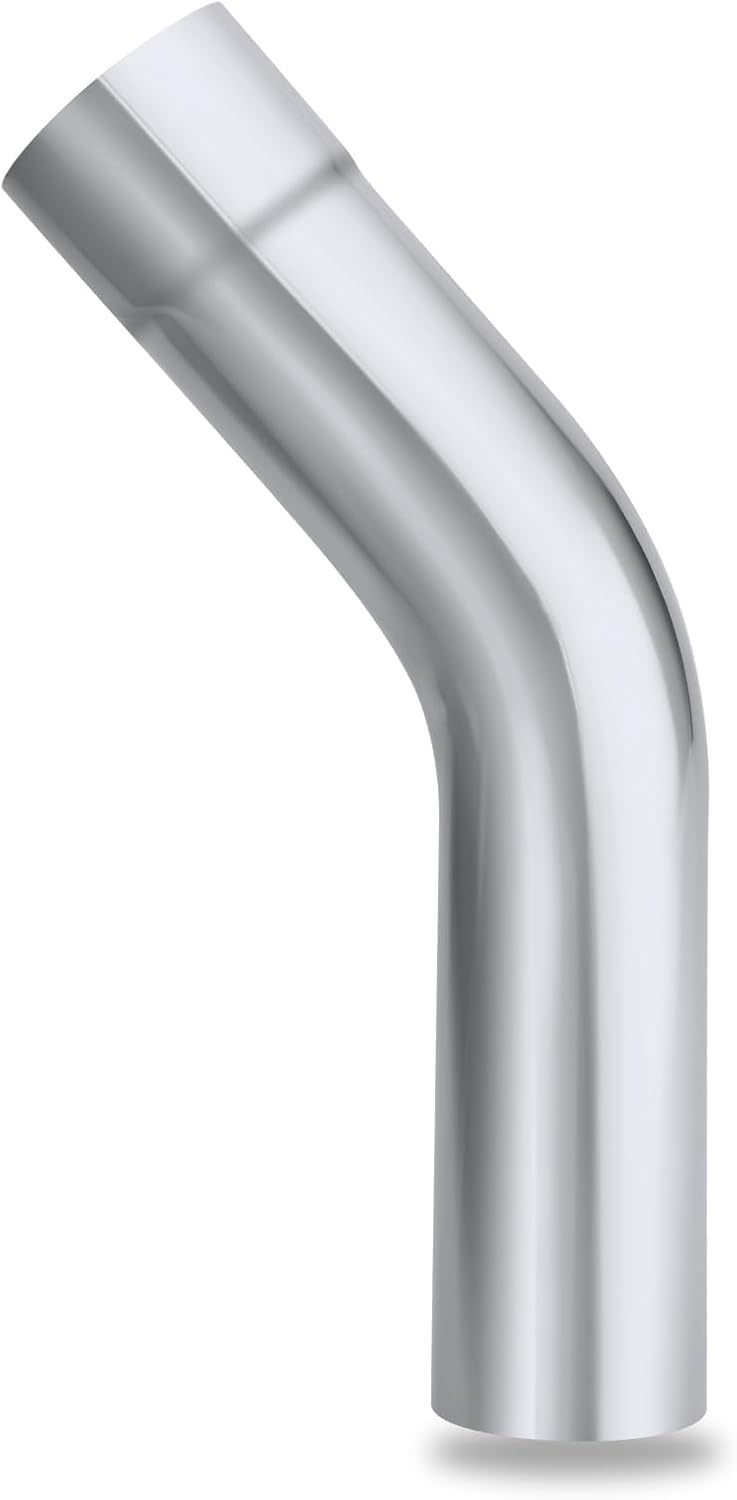 LCGP 45 Degree Exhaust Tube 3"OD Made of Super Quality Mild Steel DIY Exhaust Pipe 3' OD 45 Degree