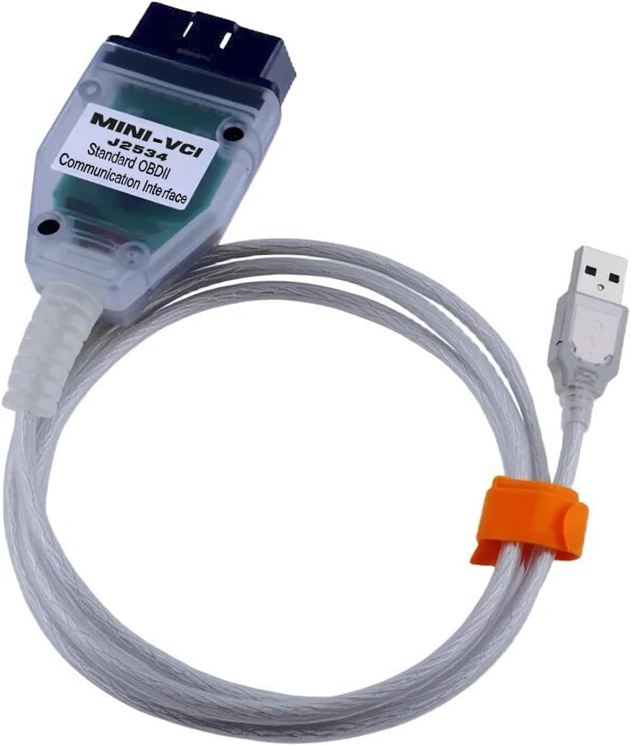 Mini vci j2534 Cable v18.00.008, obd2 Scanner Adapter for gm tech 2, obdlink ex, USB, fixd car Diagnostic Tool for iPhone, Diagnostic Scanner, j2534 reprogramming Tool Supports Win xp win7 win10