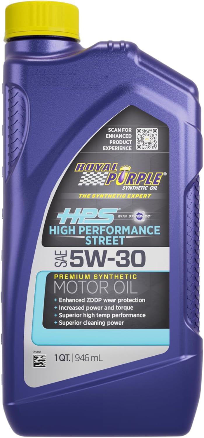 Royal Purple 31530 Set of 12 HPS High Performance 5W-30 Motor Oil 1-Quart Bottles