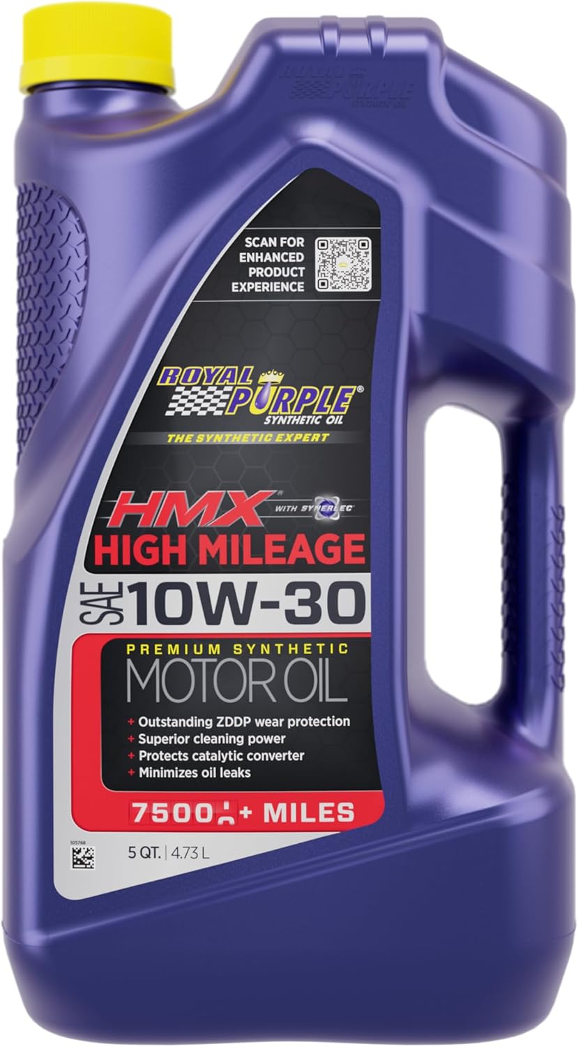 Royal Purple 11750 HMX SAE 10W-30 High-Mileage Synthetic Motor Oil - 5 qt., Model:ROY11750 5 Quart