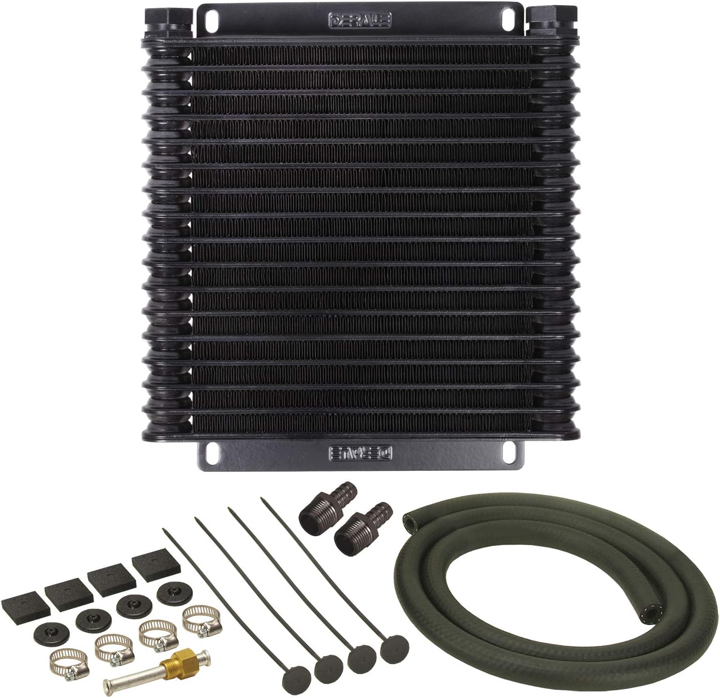 Derale 13614 Series 9000 Plate and Fin Transmission Oil Cooler,Black