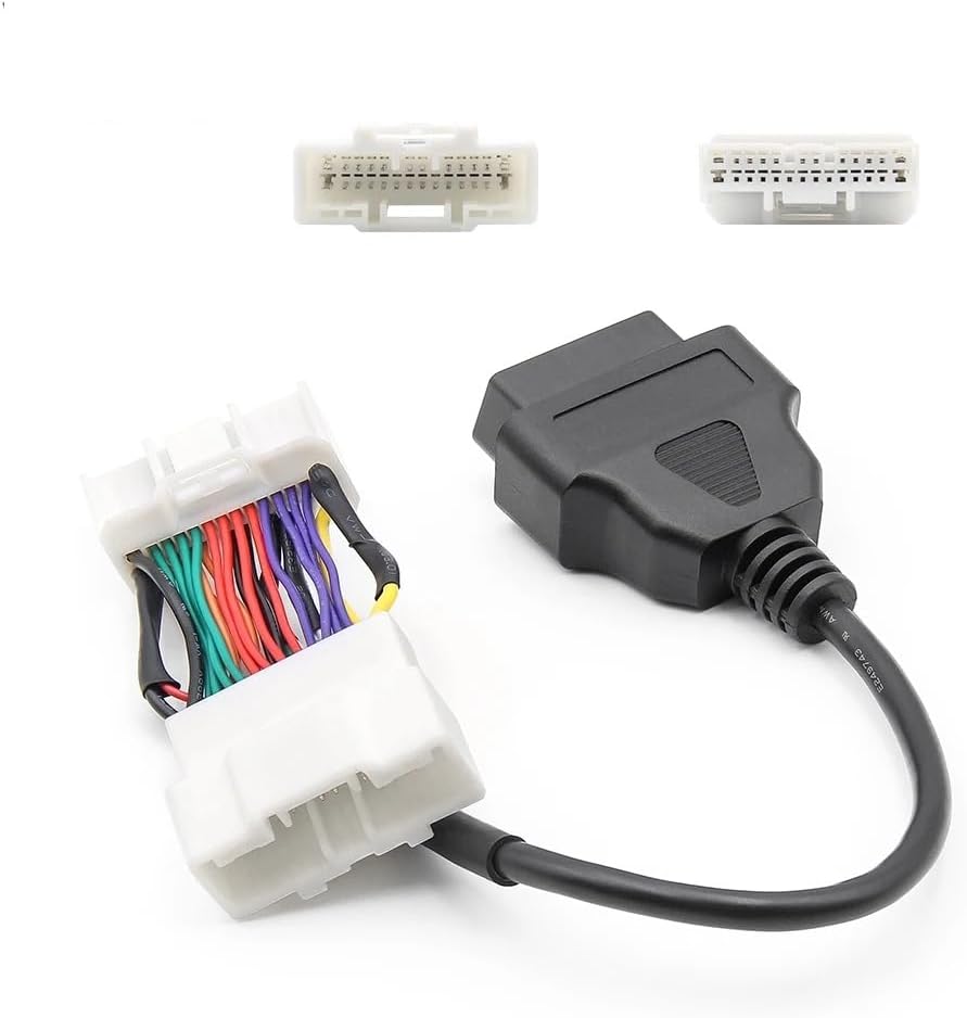 26 pin to 16pin OBD2 Diagnostic Harness Scanner Adapter for Tesla Model 3 & Y Since Year 2019 for OBDLink Veepeak w Scan My Tesla App