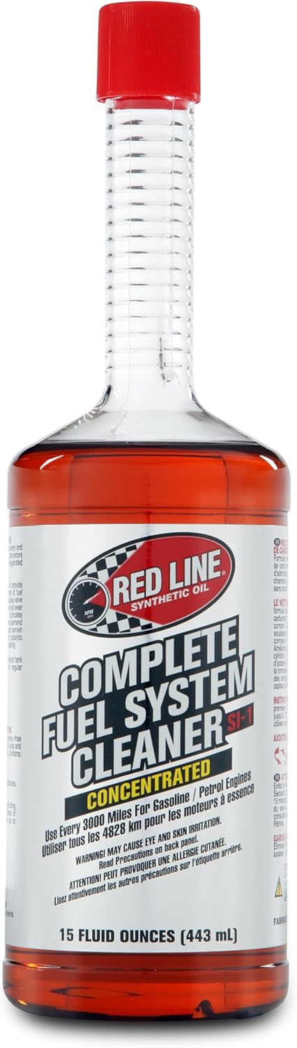 Red Line 60103 SI-1 Complete Fuel System Cleaner, Cleans and Prevents Corrosion in Fuel Systems, Cleans Injectors, Carburetors, Valve and Combustion Chamber Deposits - 15 Ounce 15 Fl Oz (Pack of 1)