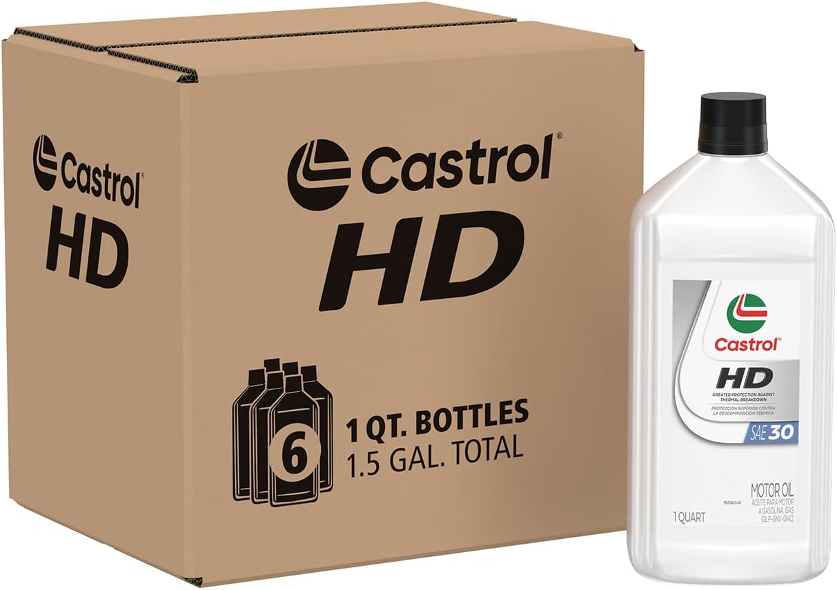 Castrol HD-30 Motor Oil, 1 Quart, Pack of 6
