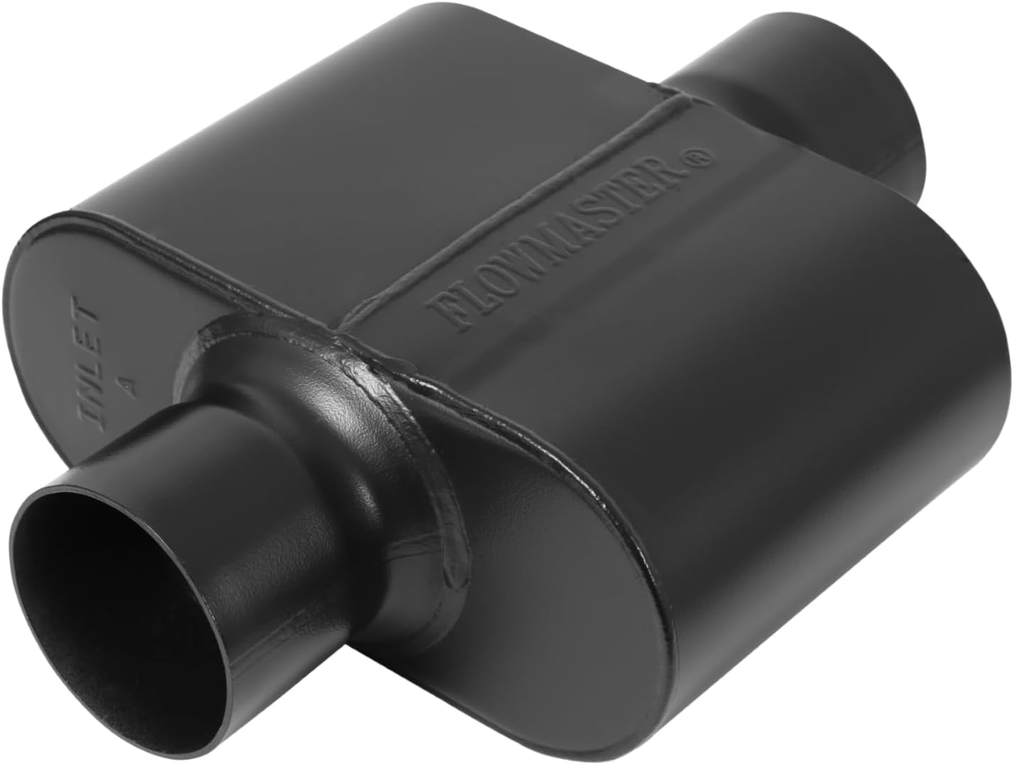 Flowmaster Super 10 Series Chambered Muffler – 3.00” Center In / 3.00” Center Out – Race-Inspired Sound – 409 Stainless Steel – Ideal for Muscle Cars, LS Swaps, Drag Cars & Off-Road Build (843015) Center In / Center Out