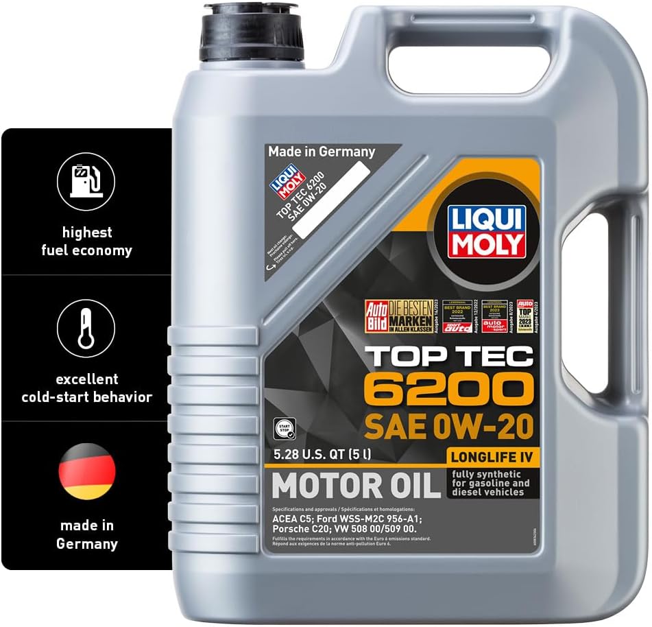 LIQUI MOLY Top Tec 6200 SAE 0W-20 | 5 L | Fully synthetic engine oil | SKU: 20238 1