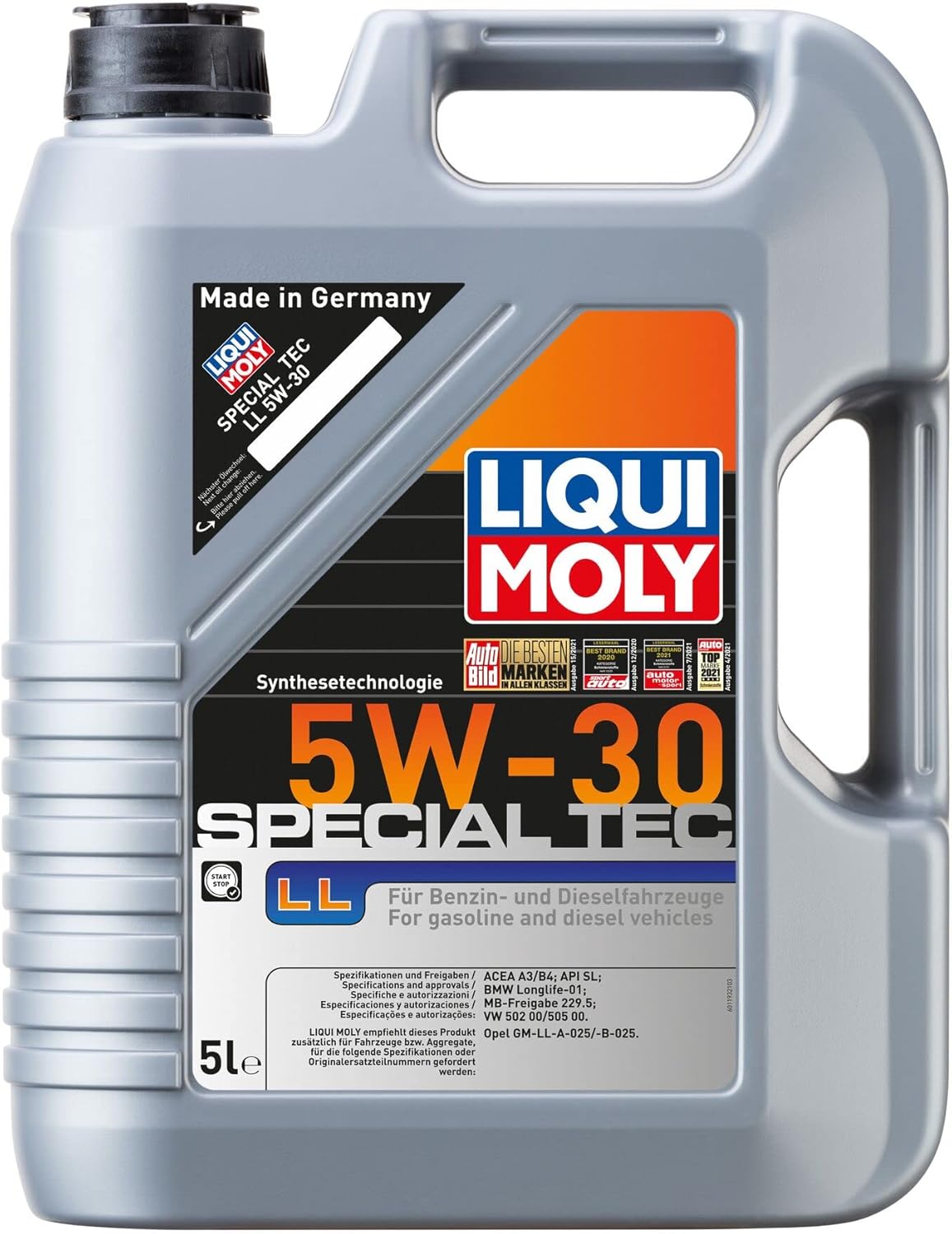 Liqui Moly 2249 Leichtlauf Special LL 5W-30 Motor Oil - 5 Liter