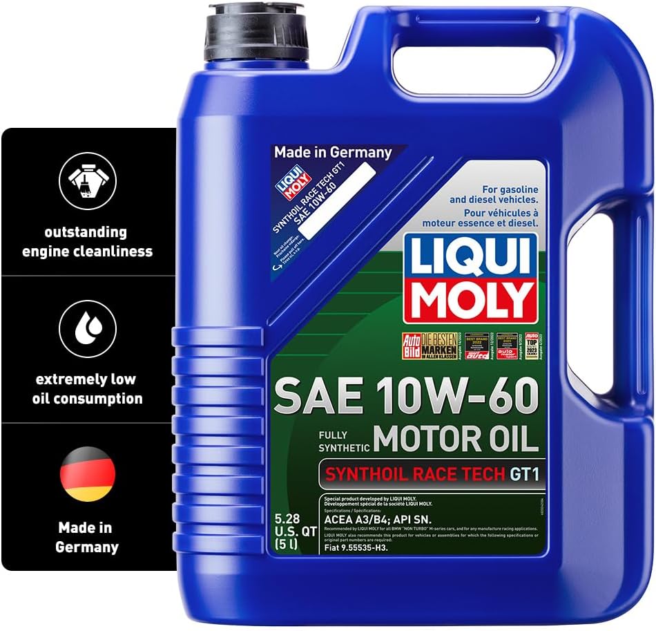 LIQUI MOLY Synthoil Race Tech GT1 SAE 10W-60 | 5 L | Fully synthetic engine oil | SKU: 2024 5 Liter