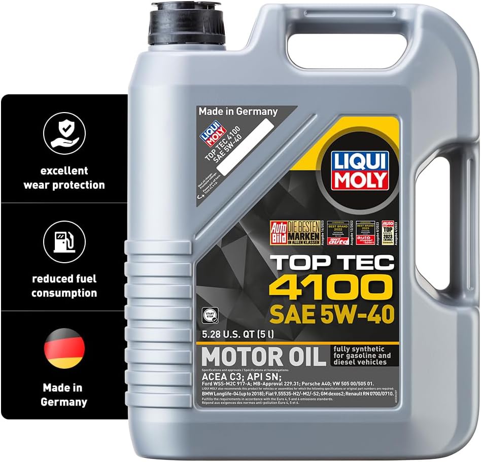 Liqui Moly Top Tec 4100 SAE 5W-40 | 5 L | Synthesis Technology Motor Oil | SKU: 2330 5 Liters