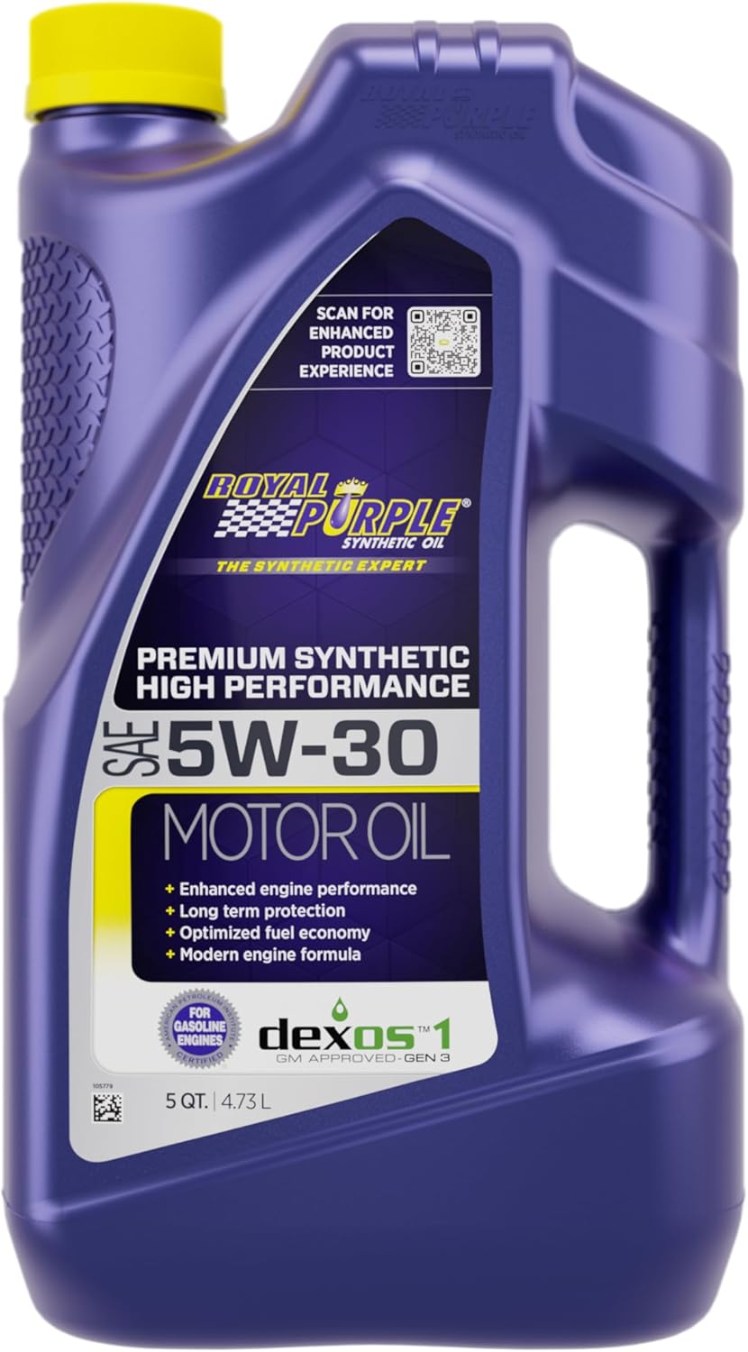 Royal Purple 51530 API-Licensed SAE 5W-30 High Performance Synthetic Motor Oil - 5 qt., Model:ROY51530 5 Quart (160 Ounces) 5 Quart 5W-30