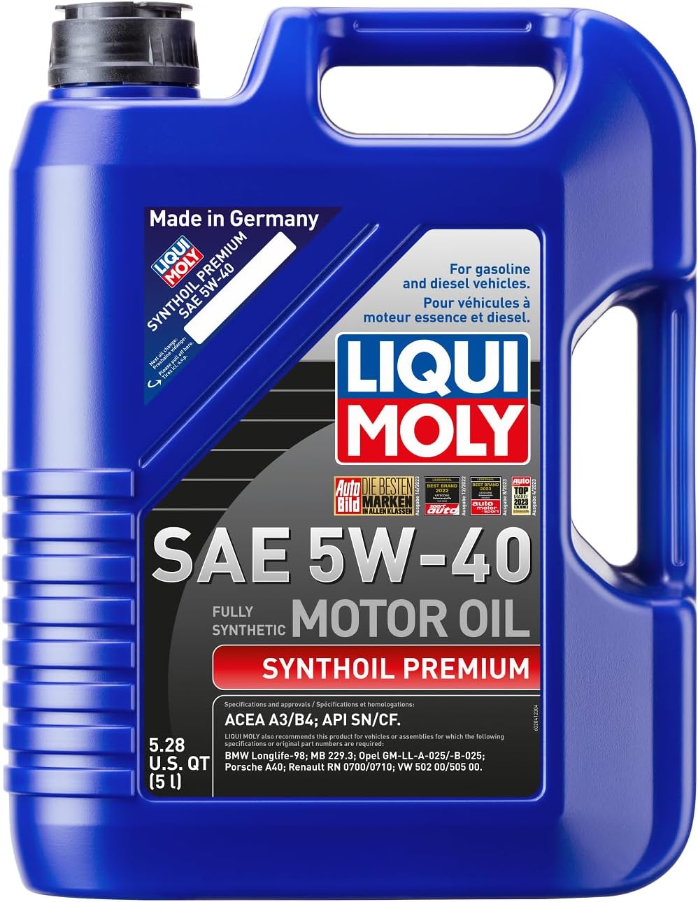 LIQUI MOLY Synthoil Premium SAE 5W-40 | 5 L | Fully synthetic engine oil | SKU: 2041 5 Liter 1 Pack