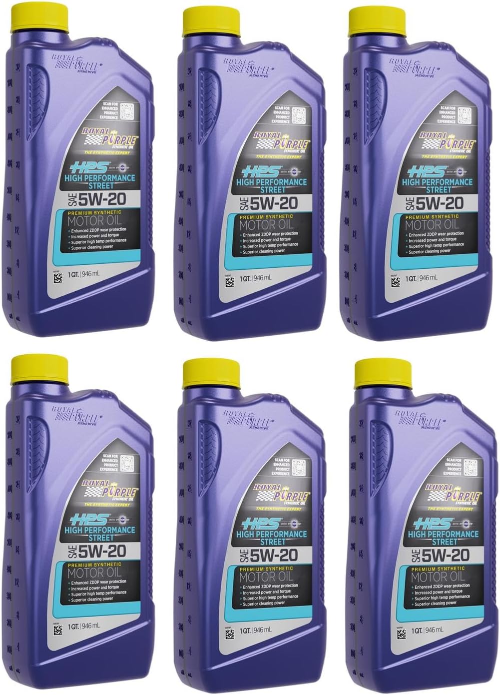 Royal Purple HPS 5W20 High Performance Engine Oil, 6 Quart Case