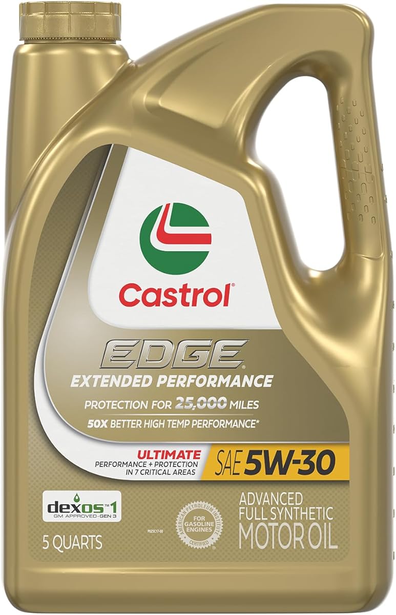 Castrol Edge Extended Performance 5W-30 Advanced Full Synthetic Motor Oil, 5 Quart 5 Quarts