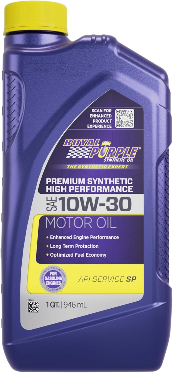 Royal Purple 12130 API-Licensed SAE 10W-30 High Performance Synthetic Motor Oil - 12 Quart