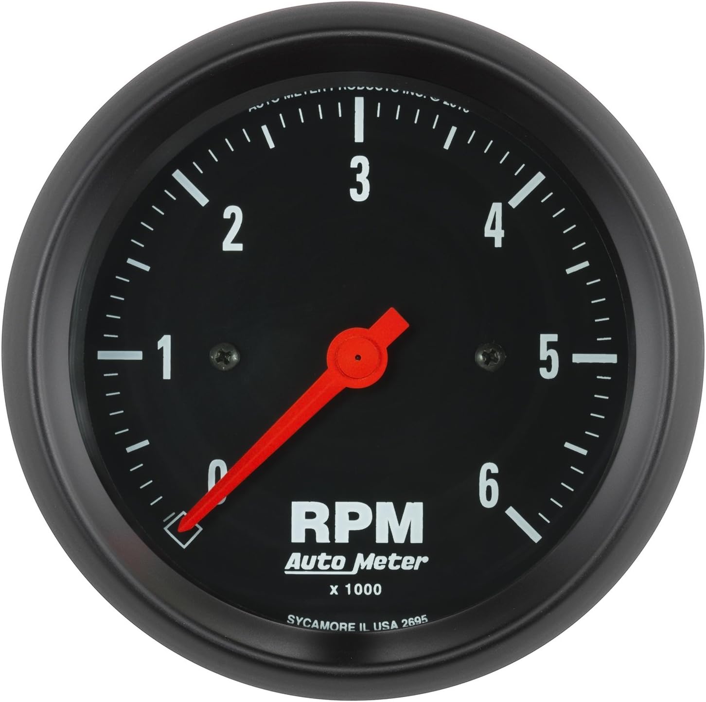AutoMeter 2695 Gauge, Tachometer, 3 3/8", 6K RPM, in-Dash, Z-Series