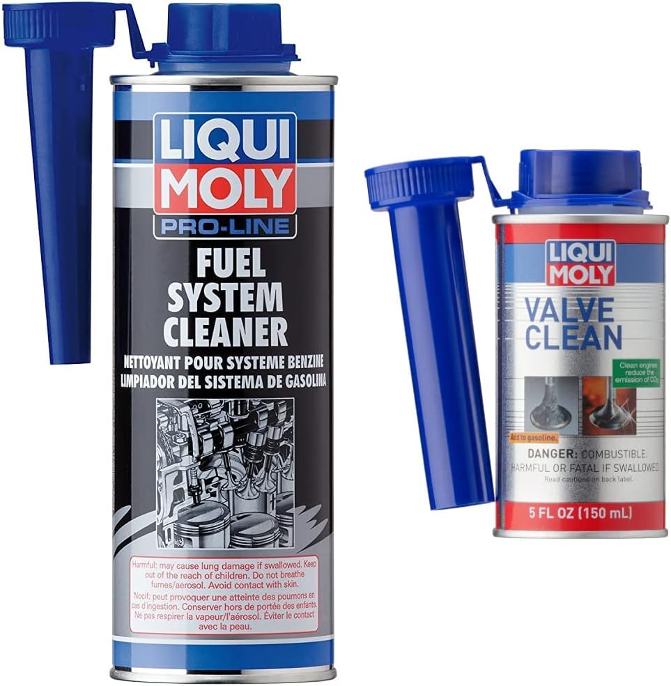 Liqui Moly Gasoline System Cleaner (500 ml) and Valve Clean (150 ml)